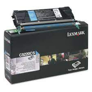 Lexmark C5220CS Cyan Toner Original Cartridge (3000 Pages) for Lexmark C522, C522n, C524dn, C524dtn, C524n, C524tn, C530, C530n, C532dn, C532dtn, C532n, C534dn, C534dtn, C534n